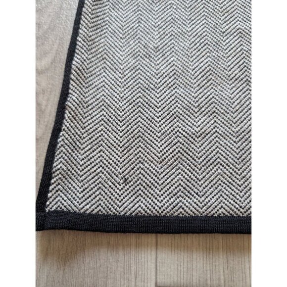 Cynthia Rowley Womens Herringbone Long Sleeve Wool Tunic Dress Black & Gray M - Picture 6 of 8